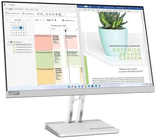 Lenovo L24e-40 23.8" FHD Monitor | Cloud Grey | 100Hz | Same Day Dispatch | HDMI