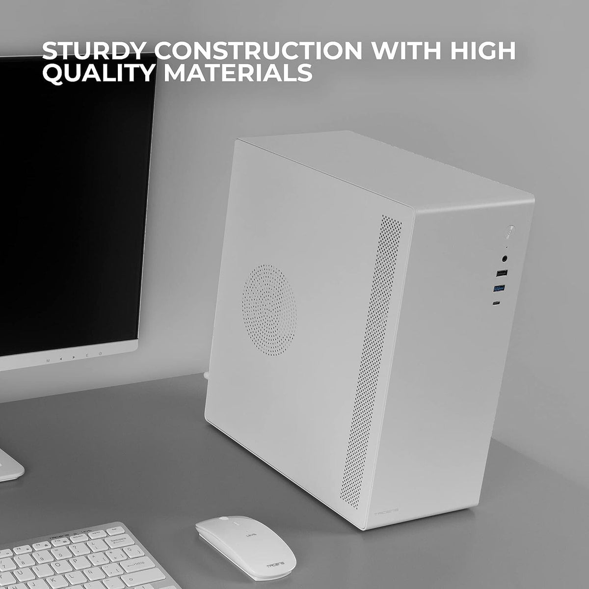 White Compact Gaming PC Ryzen 5 16GB DDR5 1TB SSD RTX4060 DLSS 3.5