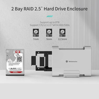 Yotto Master 8TB External Alumium RAID Solid State SSD USB Storage Solution 2x4