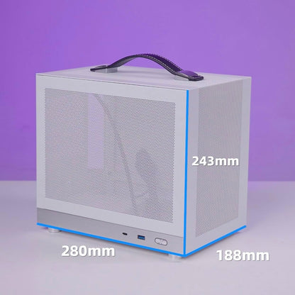 Mesh White Gaming Portable Mini ITX RGB PC Ryzen 5 RTX5060 32GB 2TB