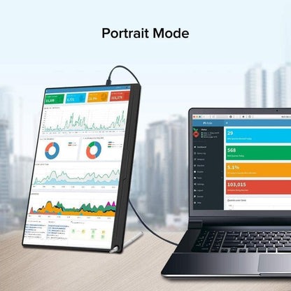 Portable Monitor 15.6" Mobile Monitor 1920×1080 Full HD IPS USB C Monitor Travel