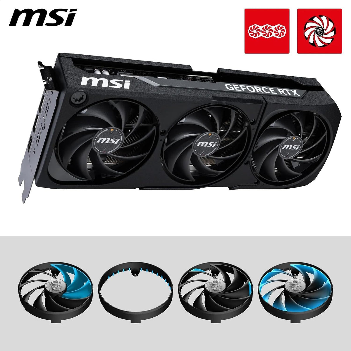 MSI GeForce RTX 5080 SHADOW 3X 16GB GDDR7 Graphics Card PCIe 5.0 GPU