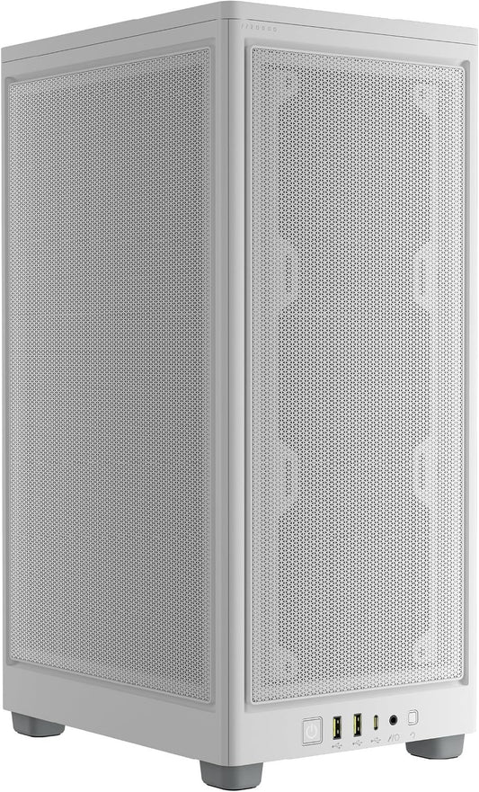 Corsair 2000D AIRFLOW White Mini-ITX SFF PC Case | 3-Slot GPU, Steel Mesh, 360mm