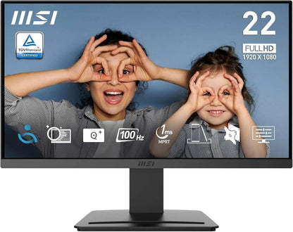 MSI PRO MP223 E2 21.45" Full HD VA Monitor | 100Hz | 1ms | Built-in Speakers | HDMI VGA