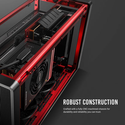Antec Performance 1M Aventurine Mini ITX PC Case CNC Aluminum PCIe 4.0 Riser