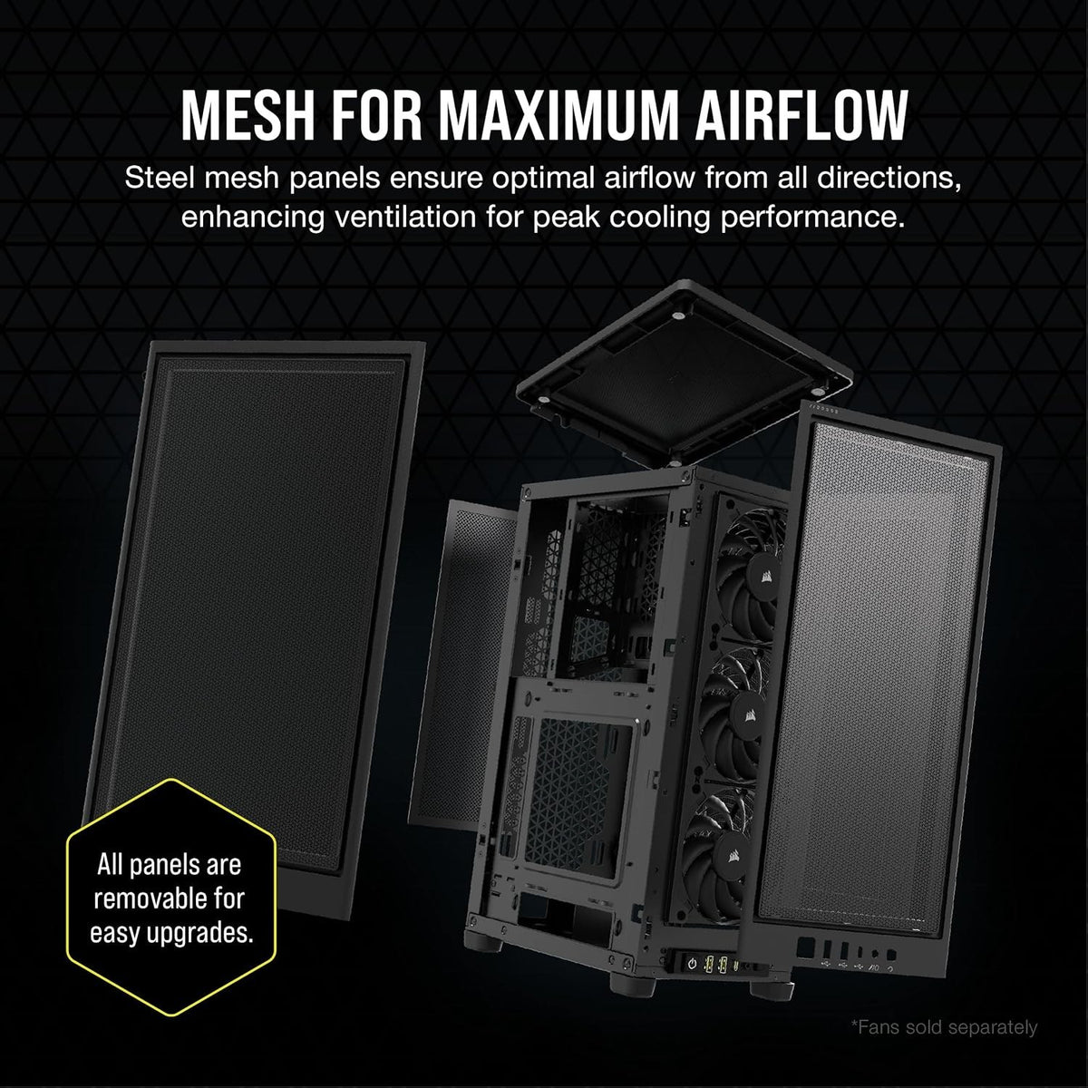 Corsair 2000D AIRFLOW Black Mini-ITX SFF PC Case | 3-Slot GPU, Steel Mesh, 360mm