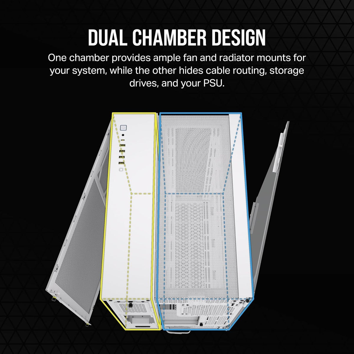 Corsair 6500D AIRFLOW Mid-Tower Dual Chamber PC Gaming Case White CC-9011260-WW