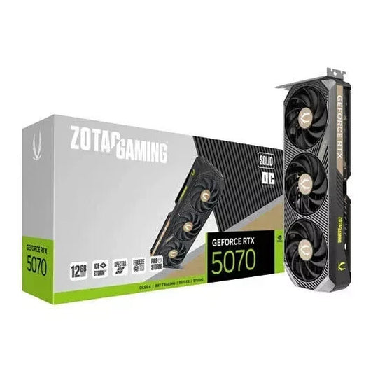 ZOTAC NVIDIA GeForce RTX 5070 SOLID OC 12GB Blackwell Graphics Card DLSS 4 VR Ai