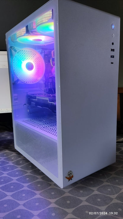 EGGY mATX RGB Gaming PC | Intel i5-9400F | GTX 1650 4GB | 16GB DDR4 | 256GB NVMe | Win 11 Pro