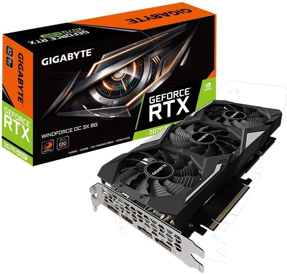 Gigabyte RTX 2070 Super 8GB Windforce OC Graphics Card GPU Refurbished Open BoxA