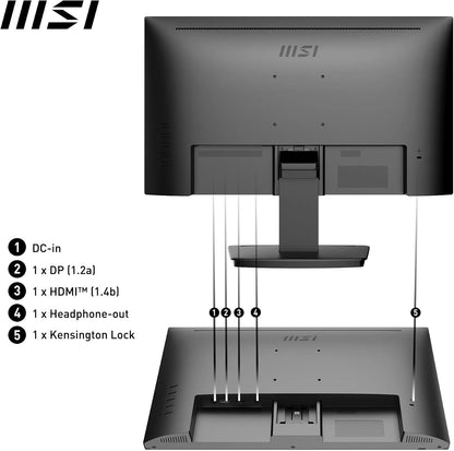 MSI PRO MP223 E2 21.45" Full HD VA Monitor | 100Hz | 1ms | Built-in Speakers | HDMI VGA