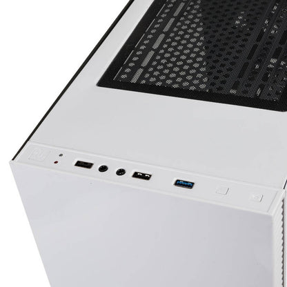 Kolink Stronghold White Midi-Tower PC Case | Tempered Glass Side Window