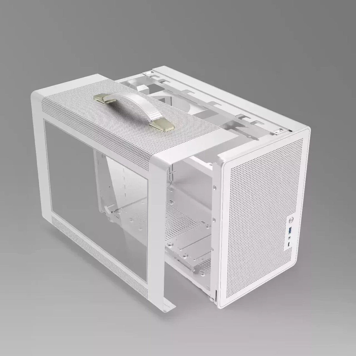 White Custom Mini iTX Gaming PC AMD Ryzen 5 NVIDIA RTX4060Ti 32GB RAM 1TB SSD