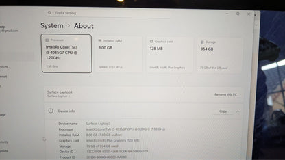 Microsoft Surface Laptop 13" Touchscreen - Intel i5, 8GB, 1TB NVMe SSD, Win 11