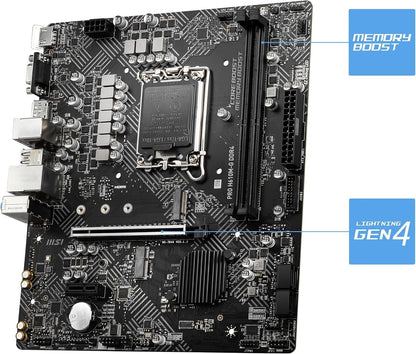 Intel Core i3-12100 + MSI PRO H610M-G + 16GB DDR4 RAM Bundle | VGA, DP, HDMI