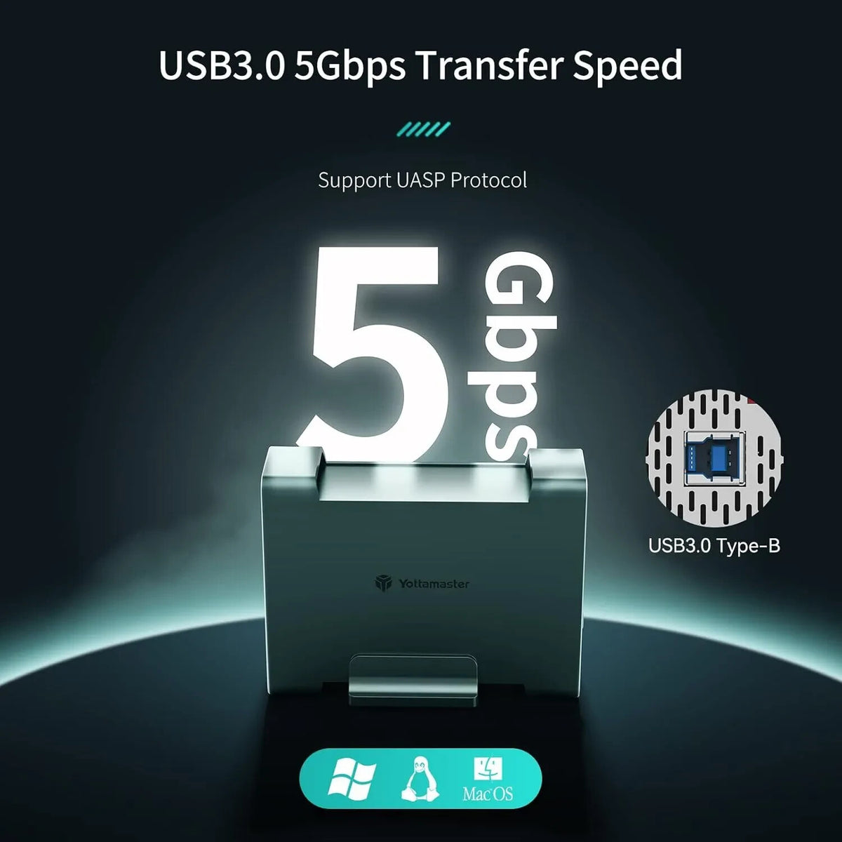 Yotto Master 8TB External Alumium RAID Solid State SSD USB Storage Solution 2x4