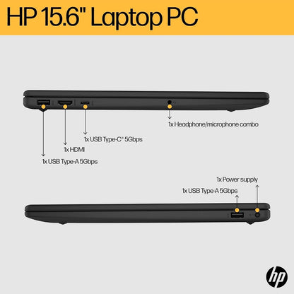 HP 15.6" Laptop AMD Ryzen 7 16GB RAM 512GB SSD Windows 11 Fast Charge FHD Jet Black