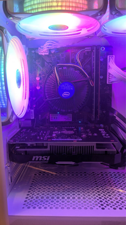 Zenith White RGB Budget Gaming PC Intel Core i5 NVIDIA GPU 16GB RAM