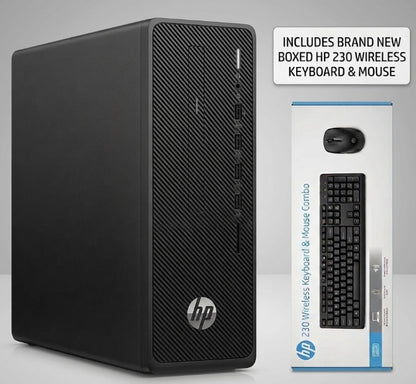 HP 290 G3 SFF Desktop PC | Intel Pentium Gold | 16GB RAM | 512GB SSD | Win 11 | WiFi | HP Keyboard & Mouse