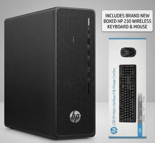 HP 290 G3 SFF Desktop PC | Intel Pentium Gold | 16GB RAM | 512GB SSD | Win 11 | WiFi | HP Keyboard & Mouse