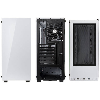 Kolink Stronghold White Midi-Tower PC Case | Tempered Glass Side Window