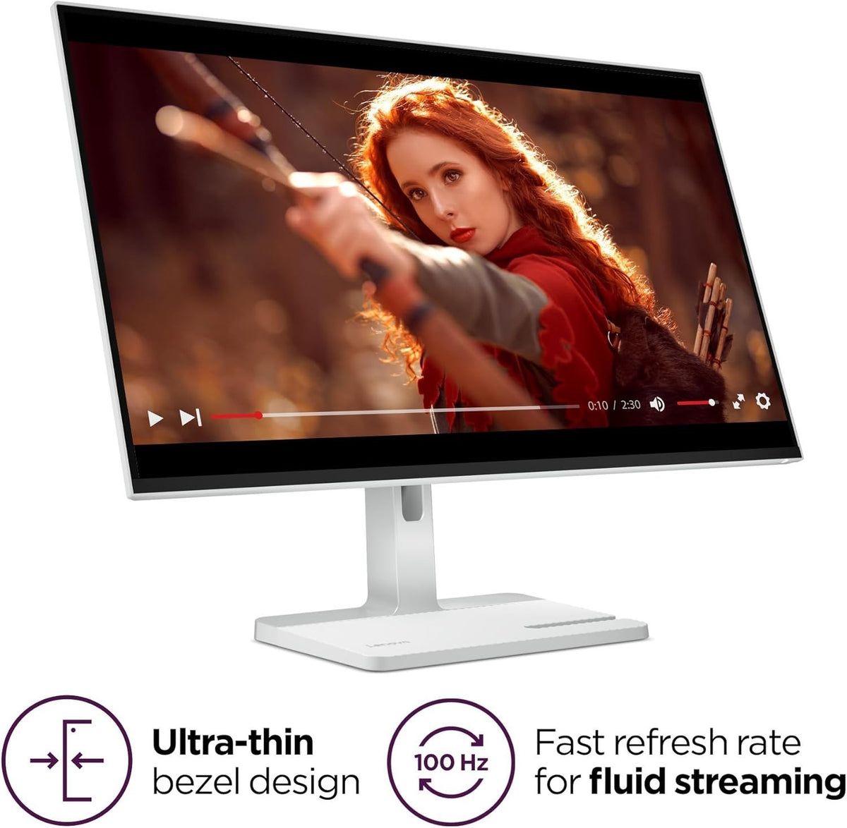 Lenovo L27q-4A 27" QHD IPS Monitor | 100Hz | 1ms | 99% sRGB | Built-in Speakers