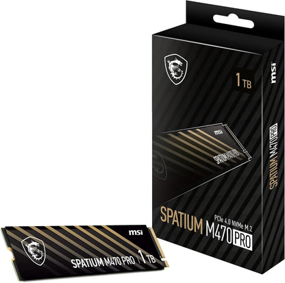 MSi Spatium Gen 4x4 M470 Pro NVMe SSD 5Y Warranty 6000MB/s Read Creators PS5 1TB