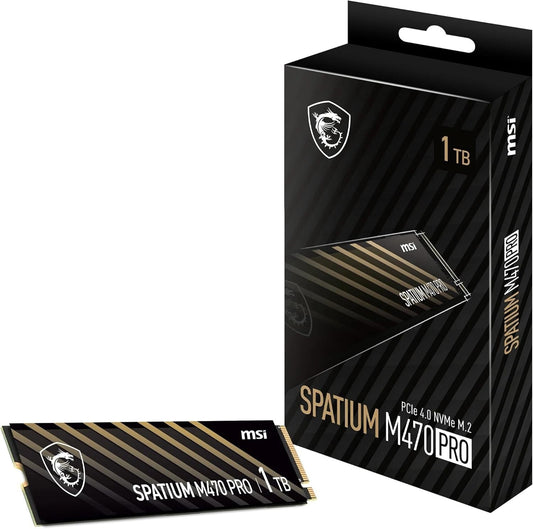 MSi Spatium Gen 4x4 M470 Pro NVMe SSD 5Y Warranty 6000MB/s Read Creators PS5 1TB