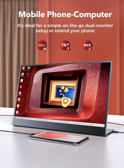 UPERFECT 15.6" Portable Monitor | 1080P FHD | IPS | USB-C | Mini HDMI
