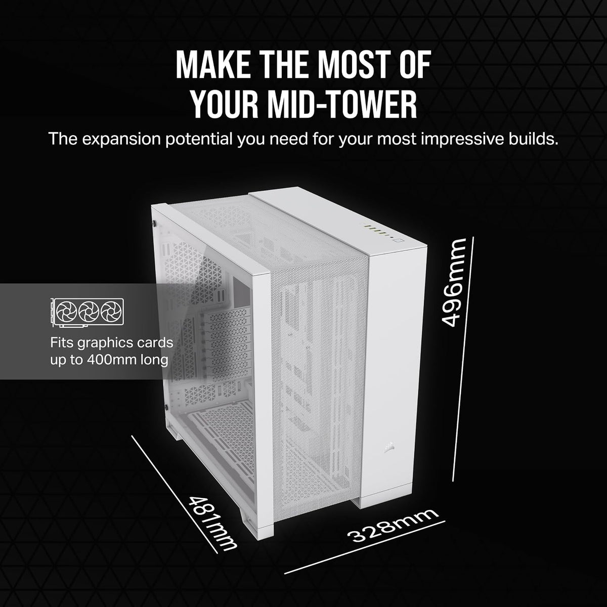 Corsair 6500D AIRFLOW Mid-Tower Dual Chamber PC Gaming Case White CC-9011260-WW