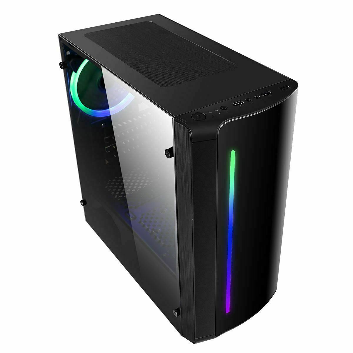Gaming PC Ryzen 5 6c12t 16Gb RAM 256NVMe 1TB HDD Radeon 8GB GPU RGB Features NEW