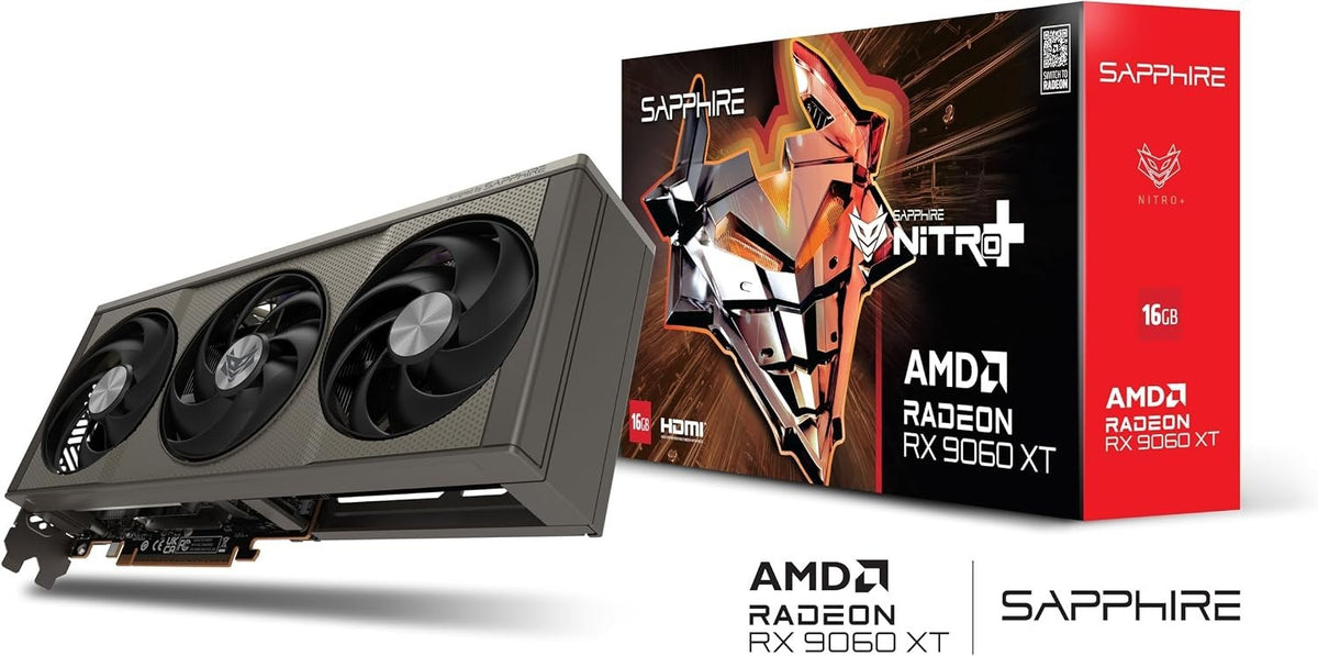 Sapphire Nitro+ AMD Radeon RX 9060 XT Gaming OC 16GB Graphics Card GPU