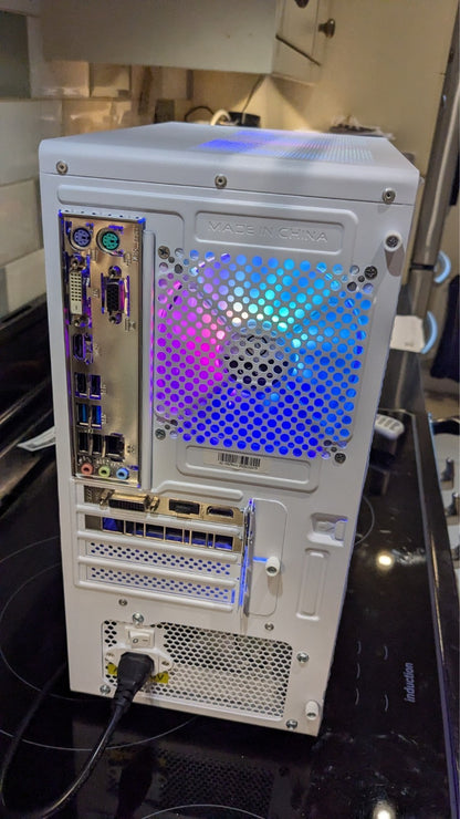 Zenith White RGB Budget Gaming PC Intel Core i5 NVIDIA GPU 16GB RAM
