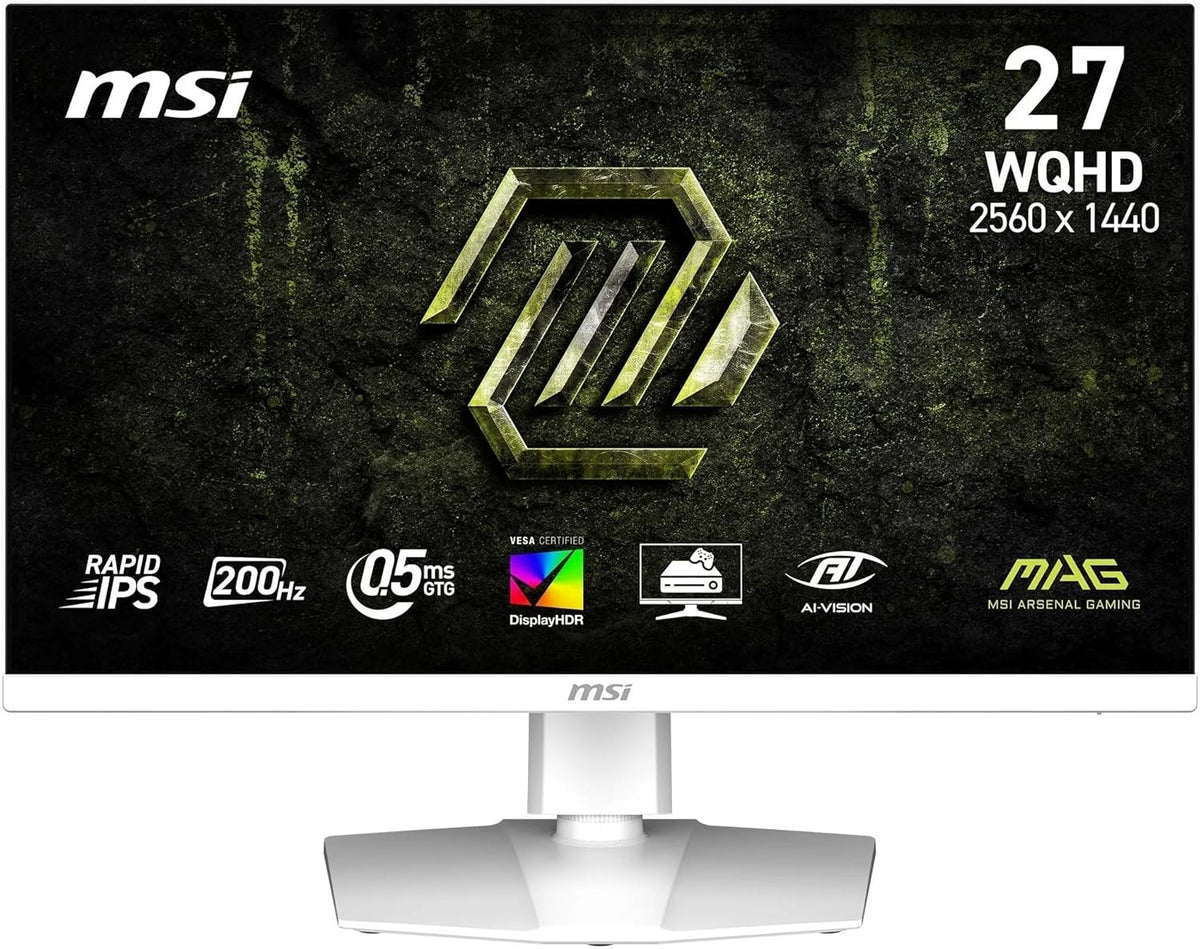 MSI MAG 274QRFW E20 27" WQHD Gaming Monitor 2560x1440 Rapid IPS 200Hz 0.5ms HDR