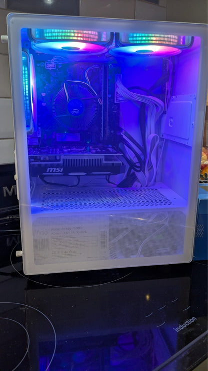 Zenith White RGB Budget Gaming PC Intel Core i5 NVIDIA GPU 16GB RAM