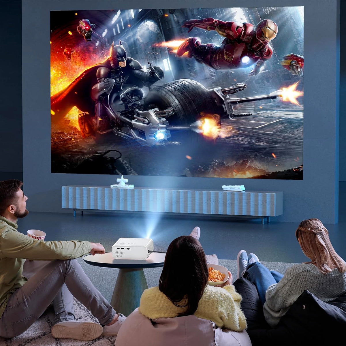 Mini Projector with WiFi and Bluetooth, Native 1080P, 4K Supported, ClokoWe  UK