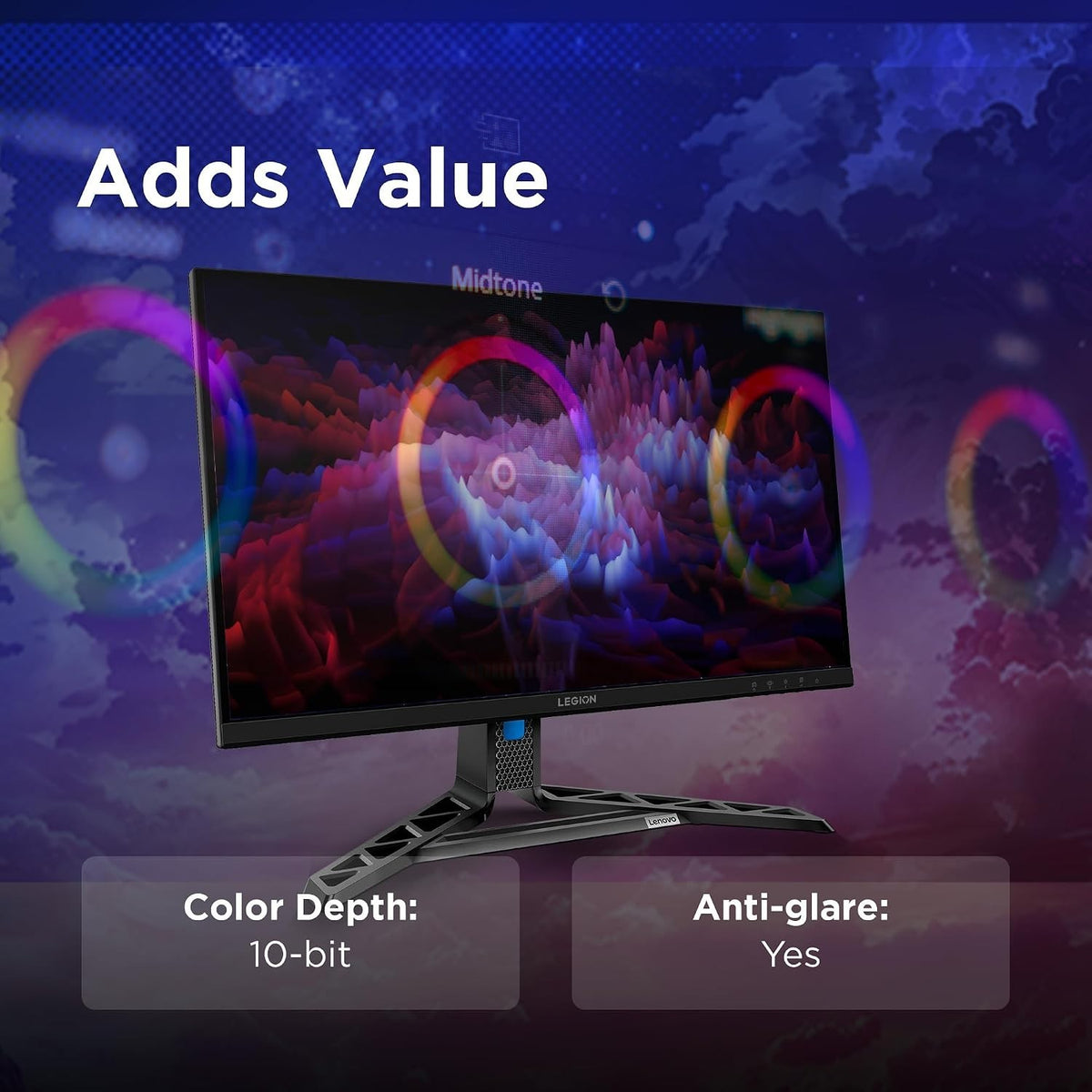 Lenovo Legion R27qe Gen 2 27" QHD 1440p IPS Gaming Monitor 200Hz 0.5ms HDMI 2.1