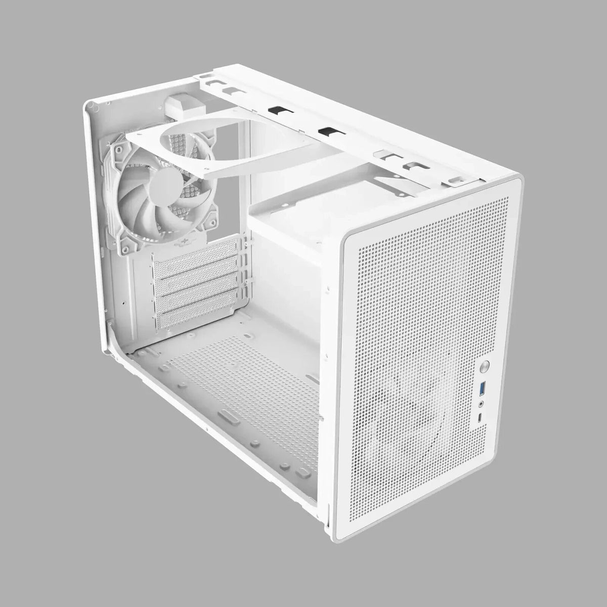 White Custom Mini iTX Gaming PC AMD Ryzen 5 NVIDIA RTX4060Ti 32GB RAM 1TB SSD
