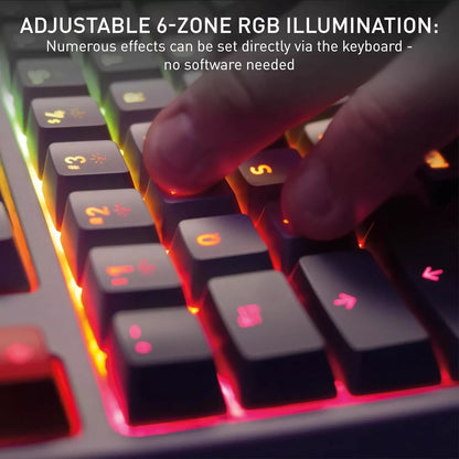 CHERRY XTRFY K4V2 TKL Wired Gaming Keyboard | UK Layout | RGB | MX2A Red Switches