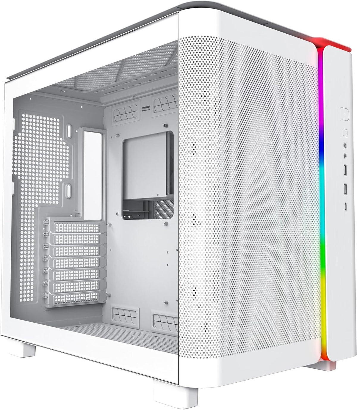 White RGB Gaming PC Ryzen5 NVIDIA RTX 5060 16GB 1TB Win 11 Premium Build Customisable