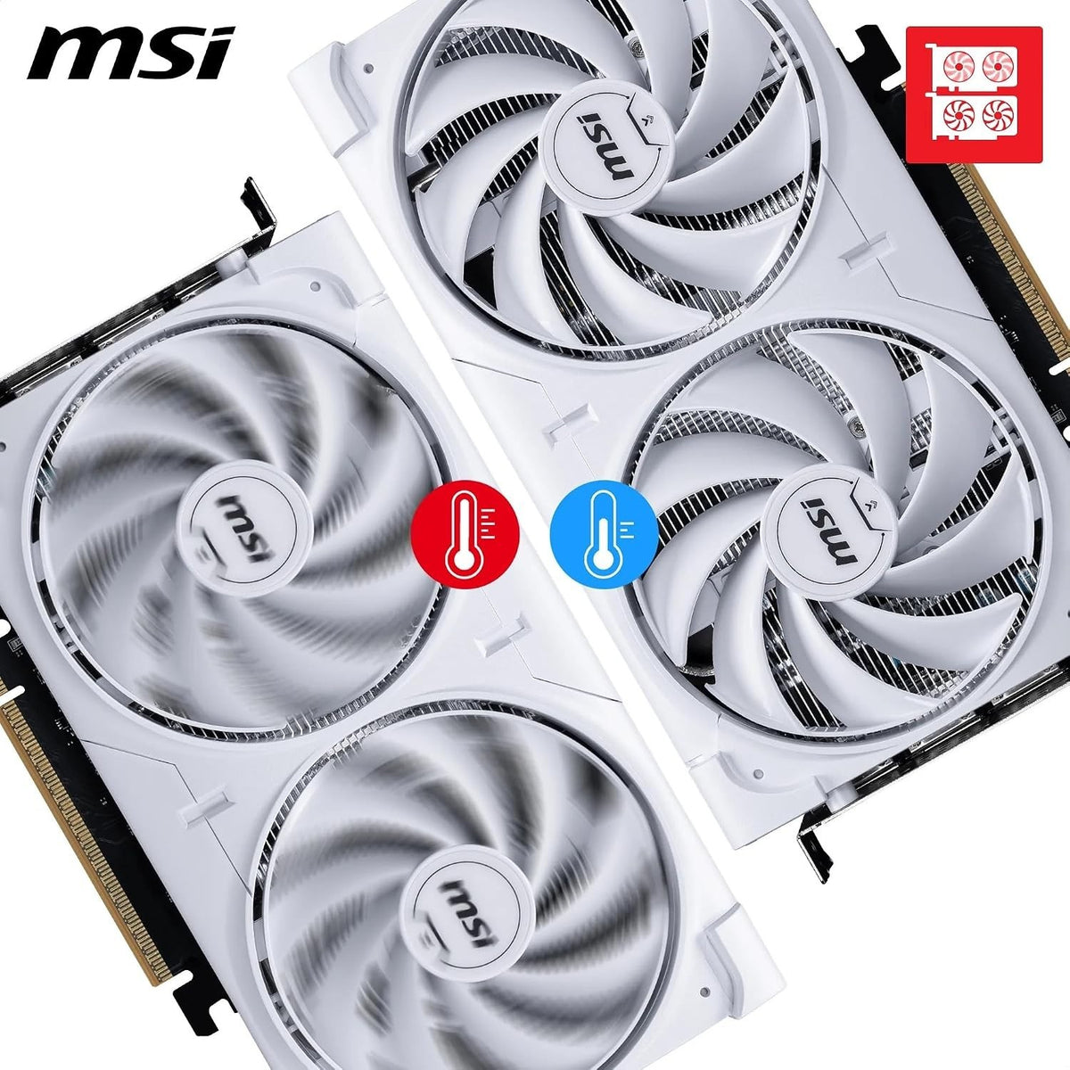 MSI GeForce RTX 5060 8G VENTUS 2X OC White Graphics Card 8GB GDDR7 GPU