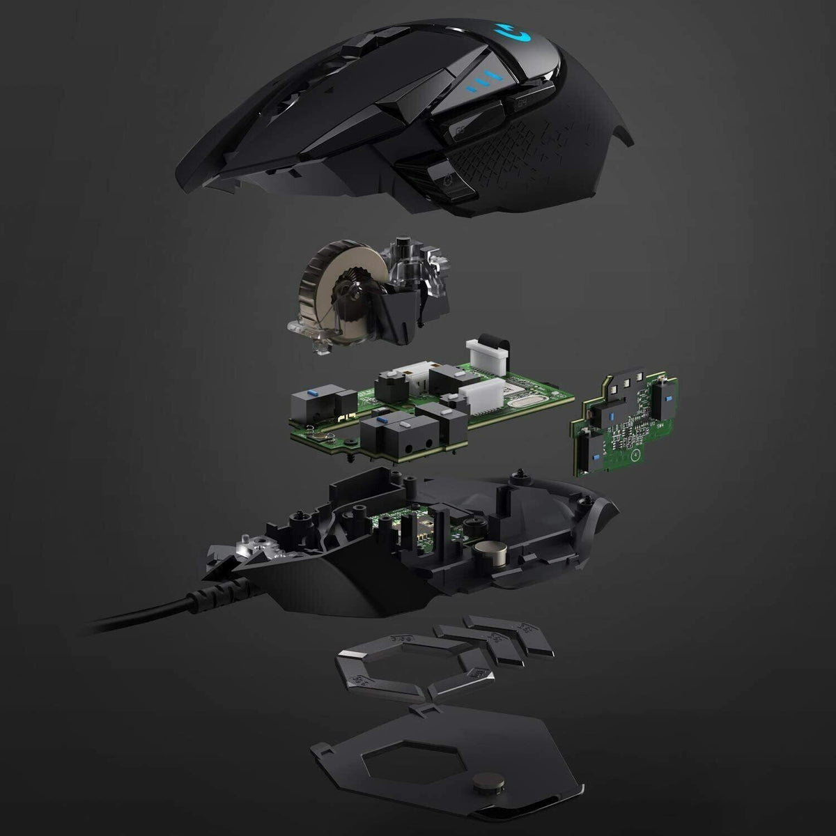 Logitech G502 HERO High Performance Wired Gaming Mouse, HERO 25K Sensor, 25,600